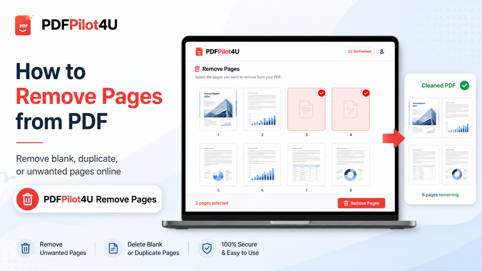 Effortlessly Remove Pages from PDF Online with PDFPilot4U